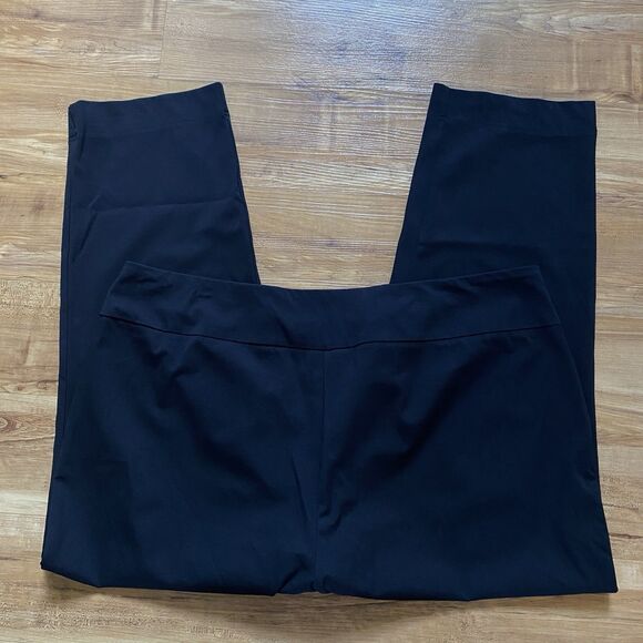 SLIM-SATION Multiples Women's 22W Black High Rise Straight Slimming Ankle Pants - Picture 12 of 13